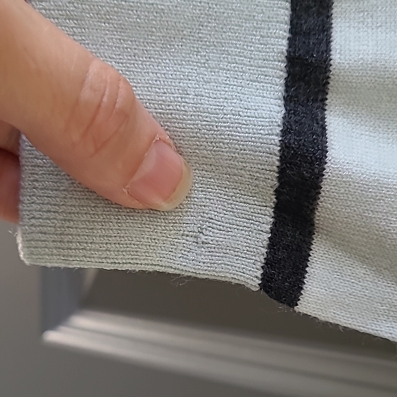 LOFT White and Black Striped Sweater - Picture 8 of 8